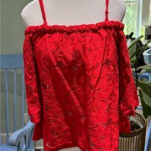 Jack by BB Dakota size small   Beautiful RED off the shoulder top